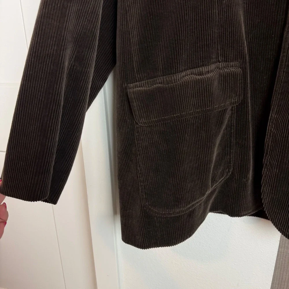 Vintage Polo Ralph Lauren Brown Corduroy Blazer Jacket Sport Coat Macau XXL